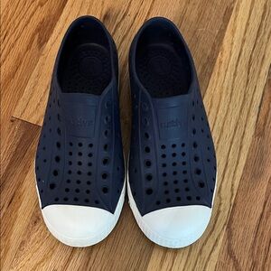 Native Jefferson Slip-On in Navy and White